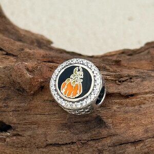 Pandora Pumpkin mickey Exclusive Bead S925 Silver Charm For Bracelet